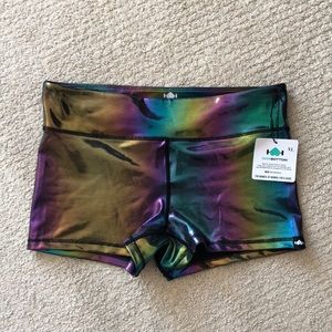NWT wodbottom black shiny hiney shorties